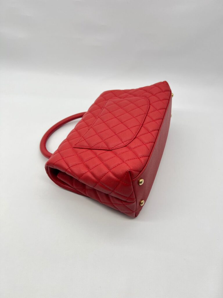 Coco Handle Medium Caviar Red