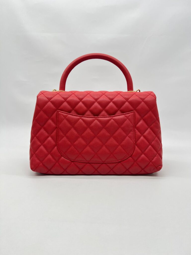 Coco Handle Medium Caviar Red