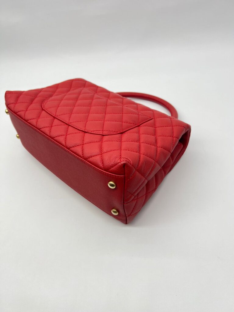 Coco Handle Medium Caviar Red