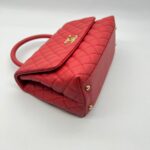 Coco Handle Medium Caviar Red