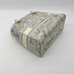 Lady Dior Medium Canvas Toile De Jouy Gray