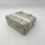 Lady Dior Medium Canvas Toile De Jouy Gray