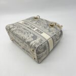 Lady Dior Medium Canvas Toile De Jouy Gray