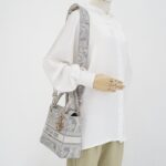 Lady Dior Medium Canvas Toile De Jouy Gray
