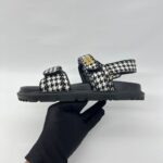 Dioract Sandal Canvas Houndstooth Black White 