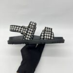 Dioract Sandal Canvas Houndstooth Black White 