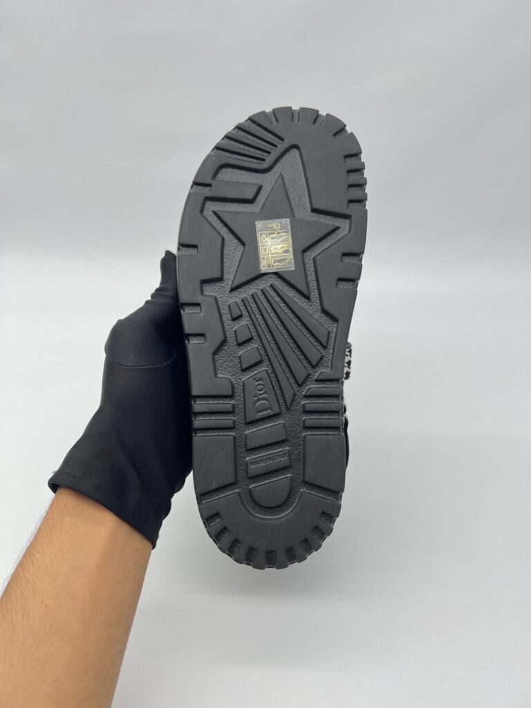 Dioract Sandal Canvas Houndstooth Black White 