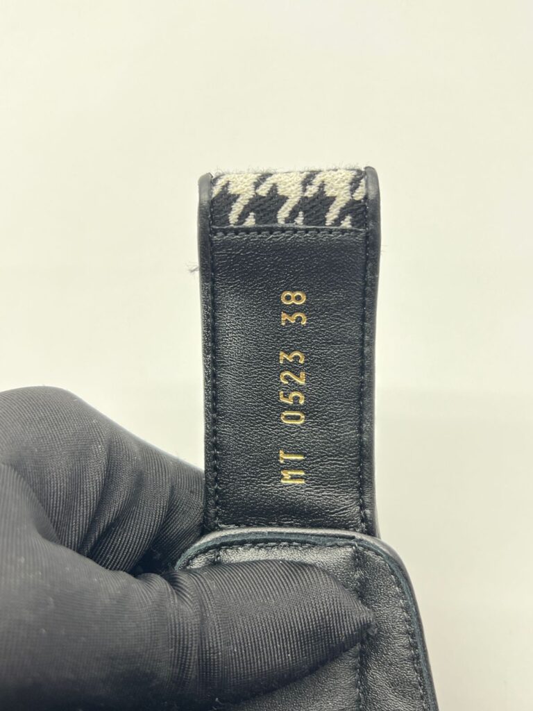 Dioract Sandal Canvas Houndstooth Black White 