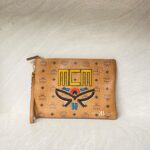 Flat Clutch Geo Laurel Visetos Cognac Embroidered