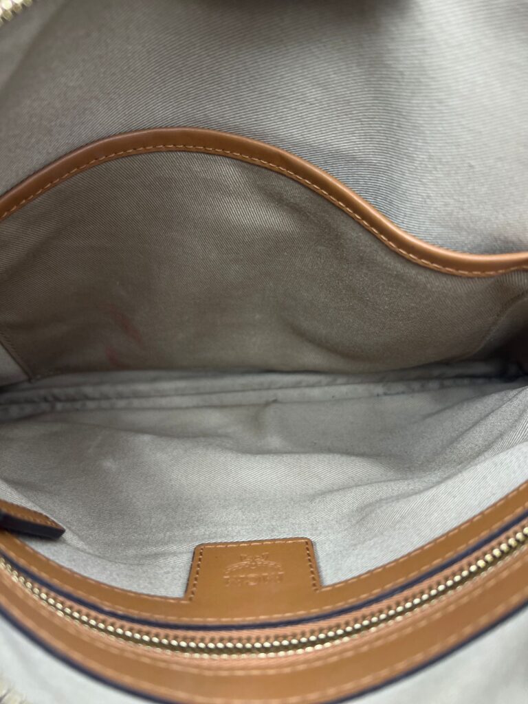 Flat Clutch Geo Laurel Visetos Cognac Embroidered