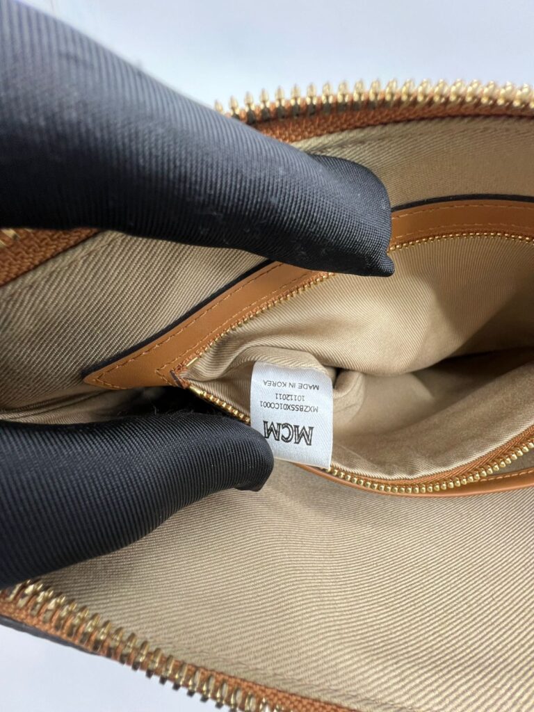 Flat Clutch Geo Laurel Visetos Cognac Embroidered