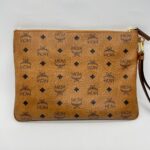 Flat Clutch Geo Laurel Visetos Cognac Embroidered