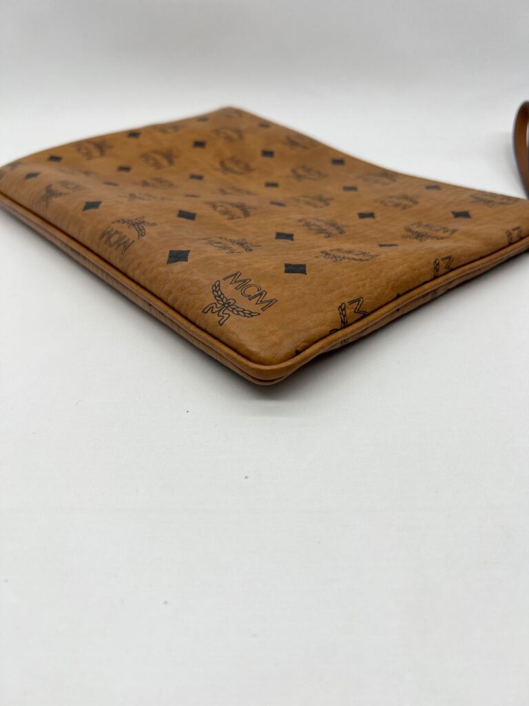 Flat Clutch Geo Laurel Visetos Cognac Embroidered