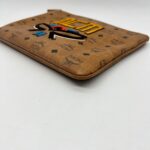 Flat Clutch Geo Laurel Visetos Cognac Embroidered