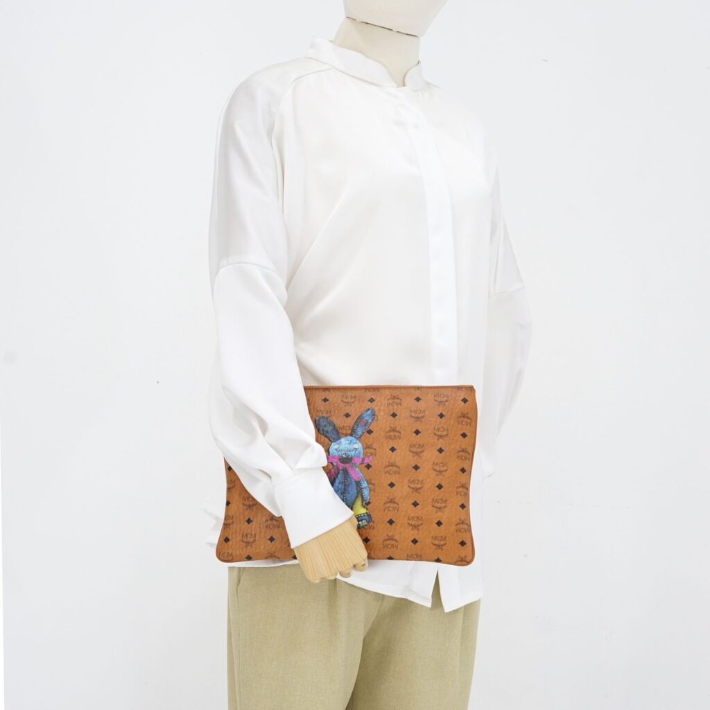 Pochette Rabbit Visetos Cognac