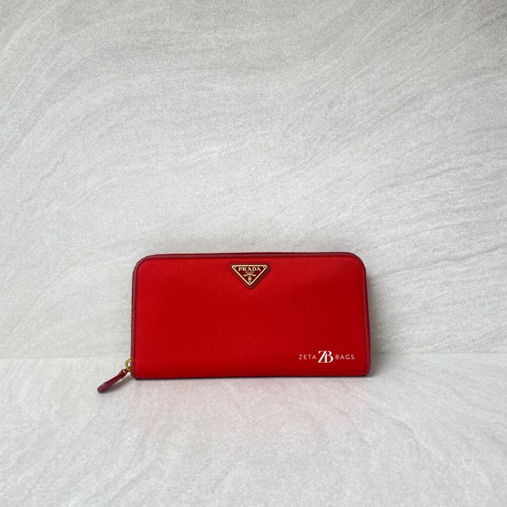 Large Wallet Tessuto Nylon Rosso