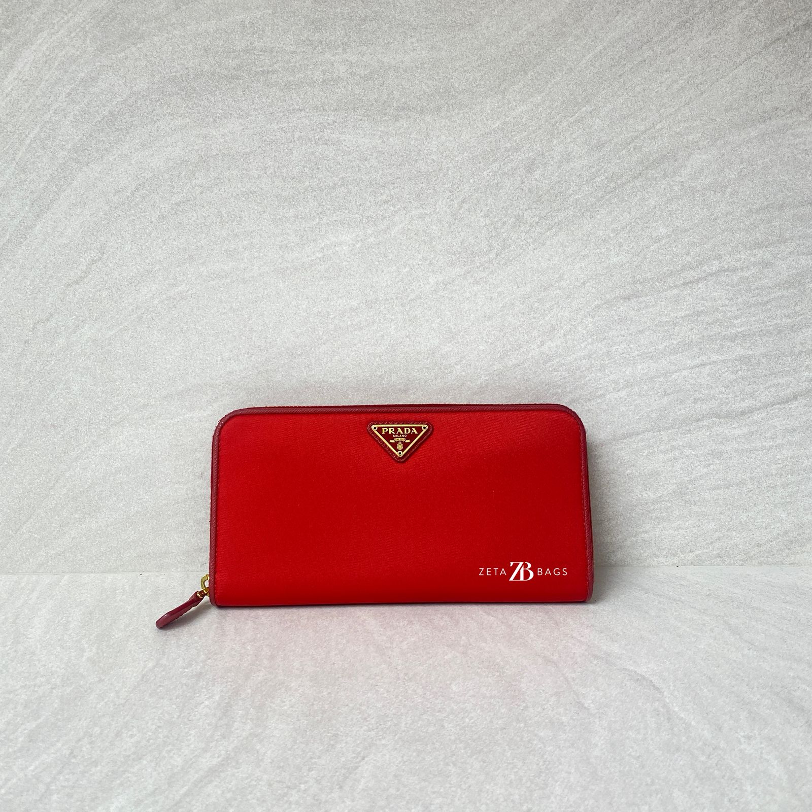 Large Wallet Tessuto Nylon Rosso