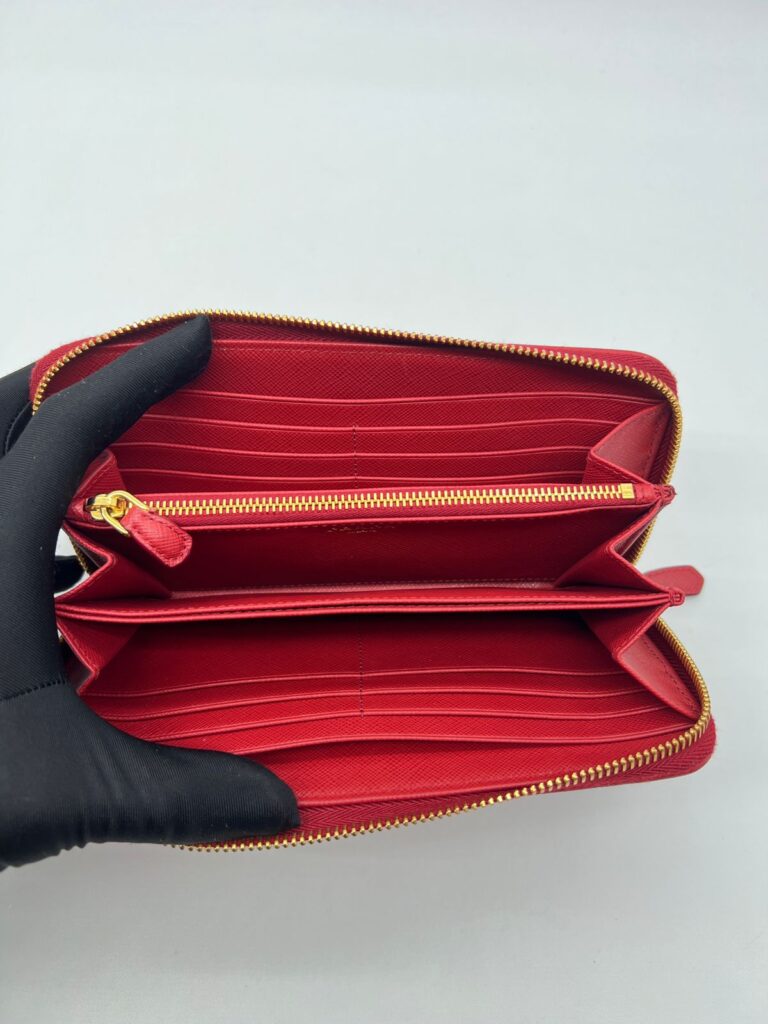 Large Wallet Tessuto Nylon Rosso