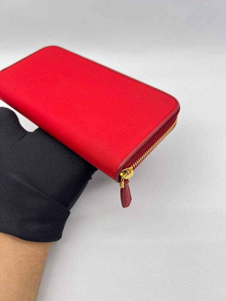 Large Wallet Tessuto Nylon Rosso