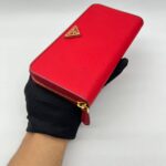 Large Wallet Tessuto Nylon Rosso