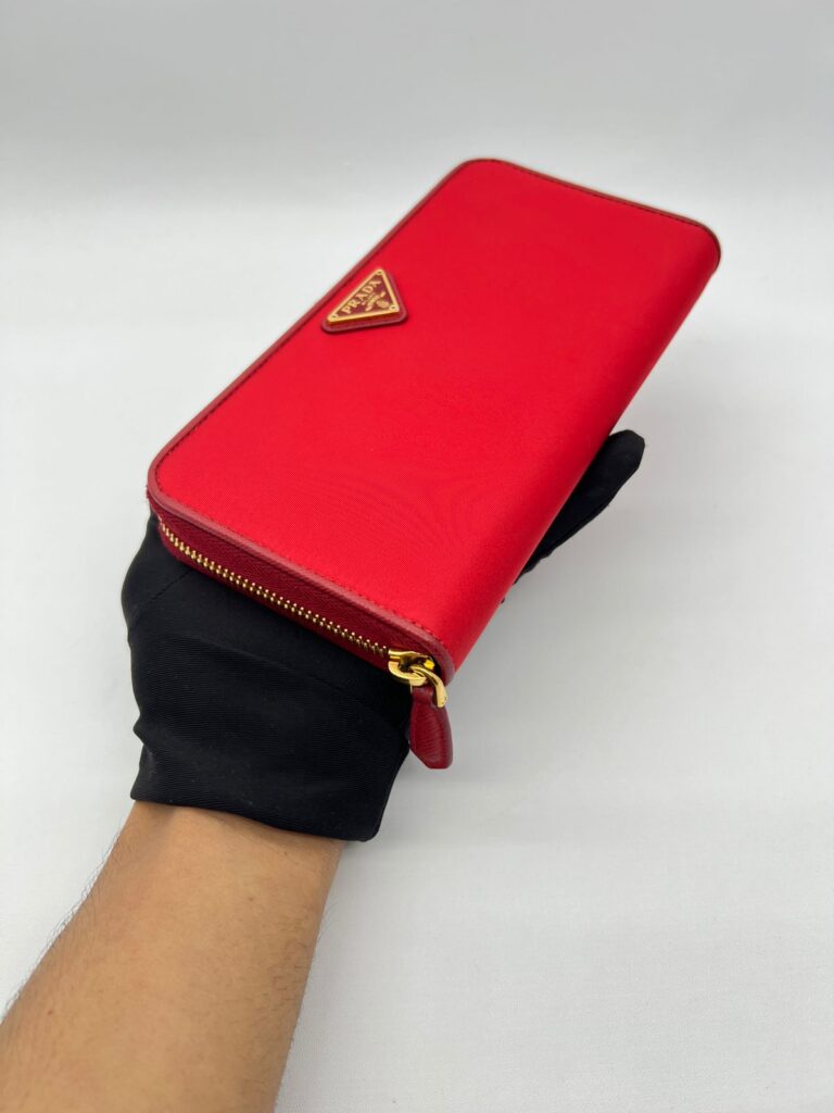 Large Wallet Tessuto Nylon Rosso