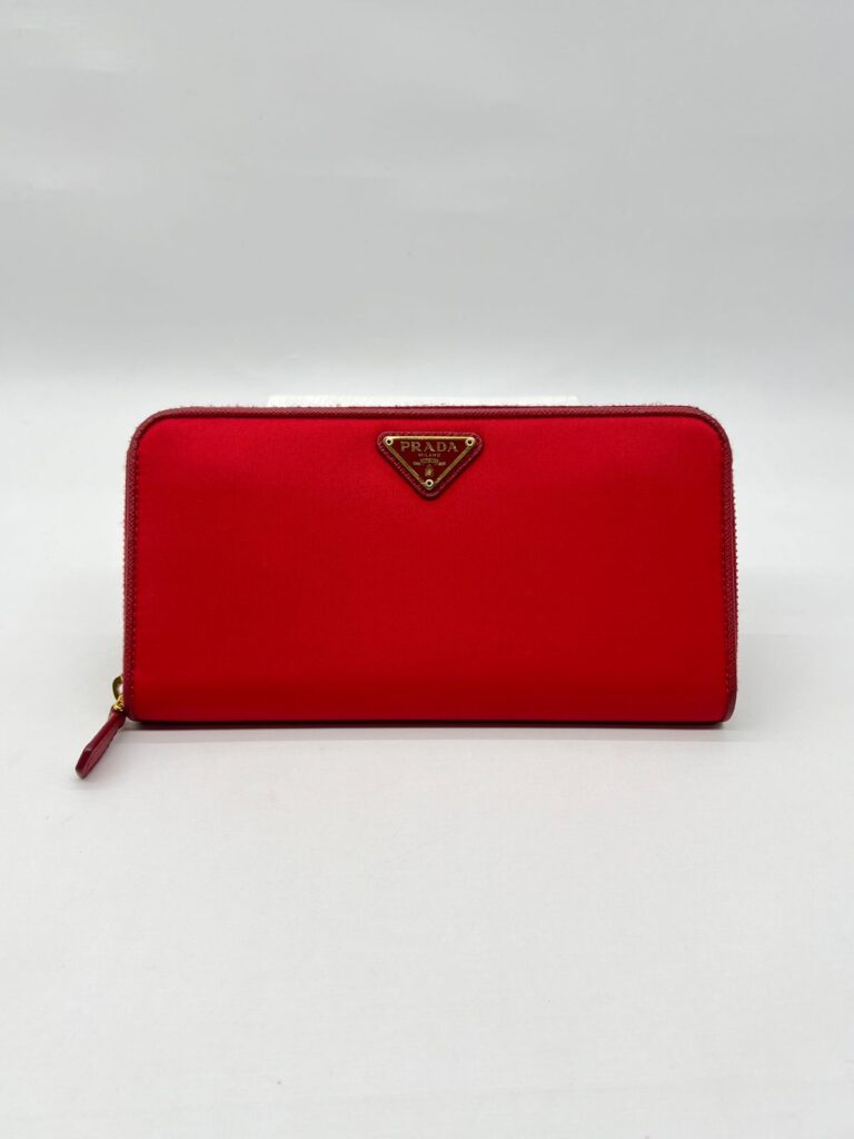 Large Wallet Tessuto Nylon Rosso