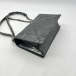 Diorama Flap Metallic Calfskin Dark Grey