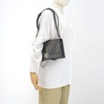 Diorama Flap Metallic Calfskin Dark Grey