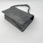 Diorama Flap Metallic Calfskin Dark Grey