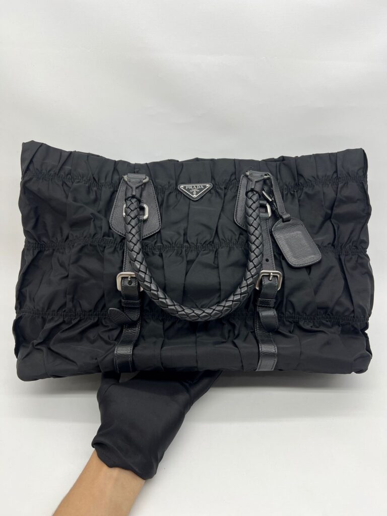 Gaufre Shoulder Bag Nylon Black