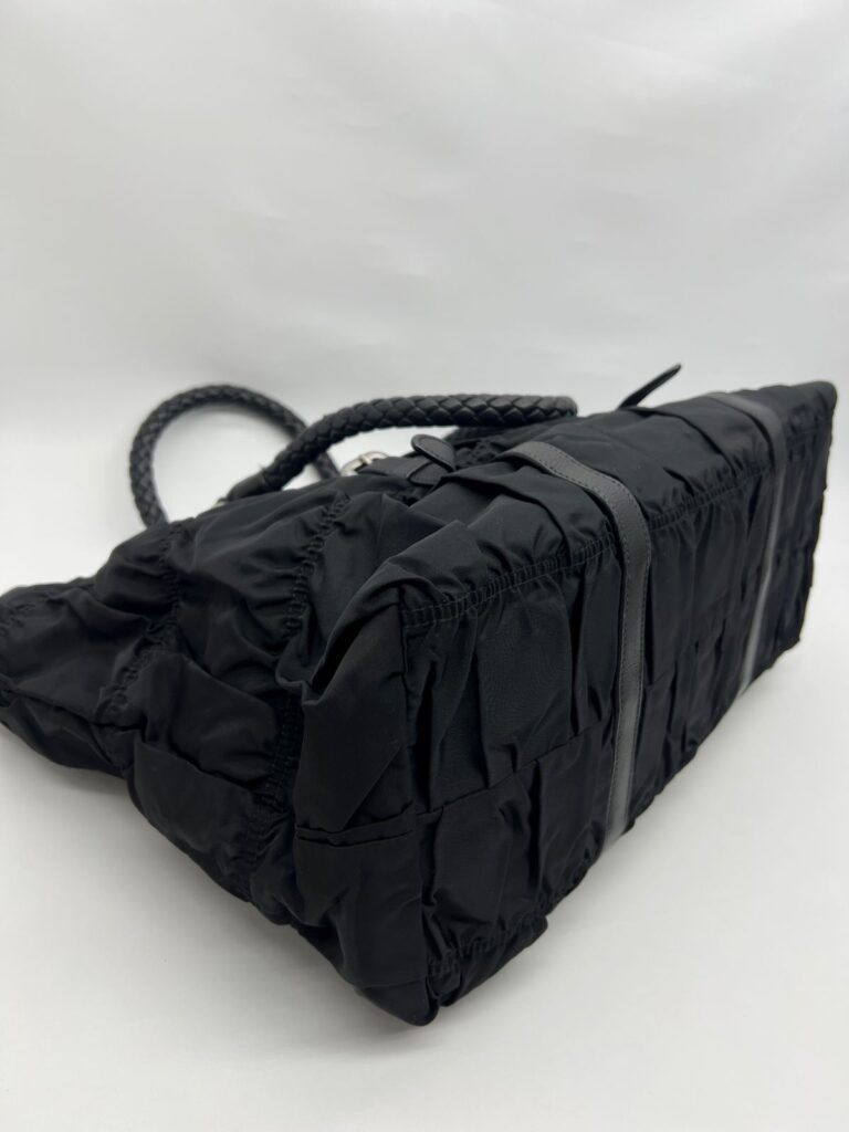 Gaufre Shoulder Bag Nylon Black