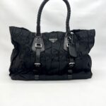 Gaufre Shoulder Bag Nylon Black