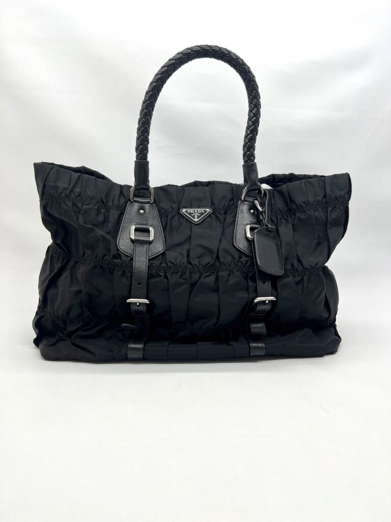 Gaufre Shoulder Bag Nylon Black