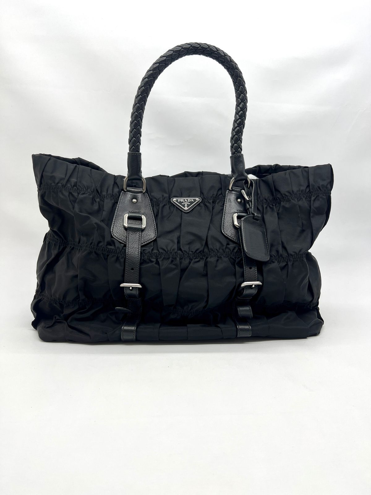 Gaufre Shoulder Bag Nylon Black