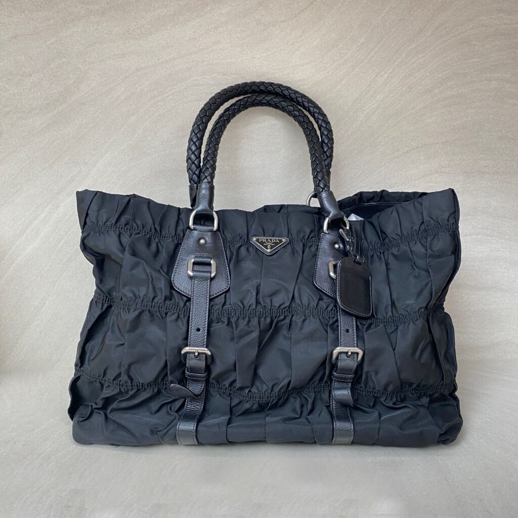 Gaufre Shoulder Bag Nylon Black