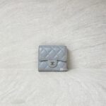 Chanel Trifold Wallet Caviar Light Grey