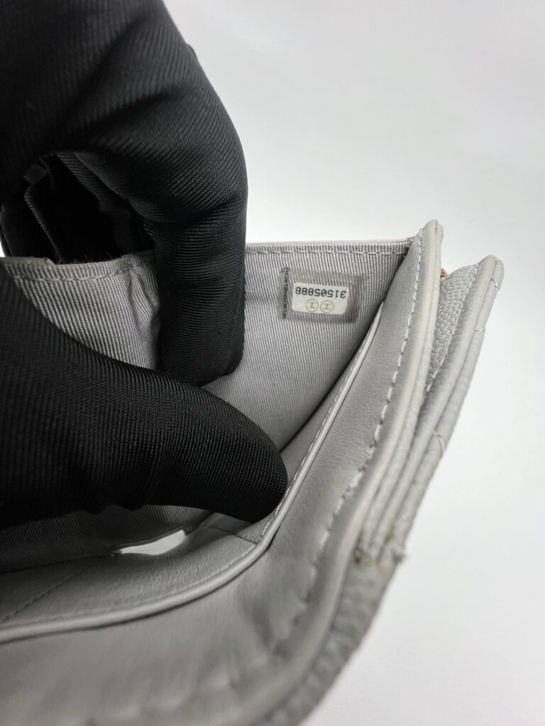 Chanel Trifold Wallet Caviar Light Grey