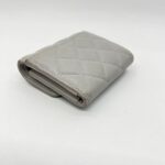 Chanel Trifold Wallet Caviar Light Grey