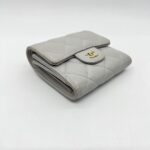 Chanel Trifold Wallet Caviar Light Grey