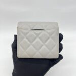 Chanel Trifold Wallet Caviar Light Grey