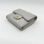 Chanel Trifold Wallet Caviar Light Grey