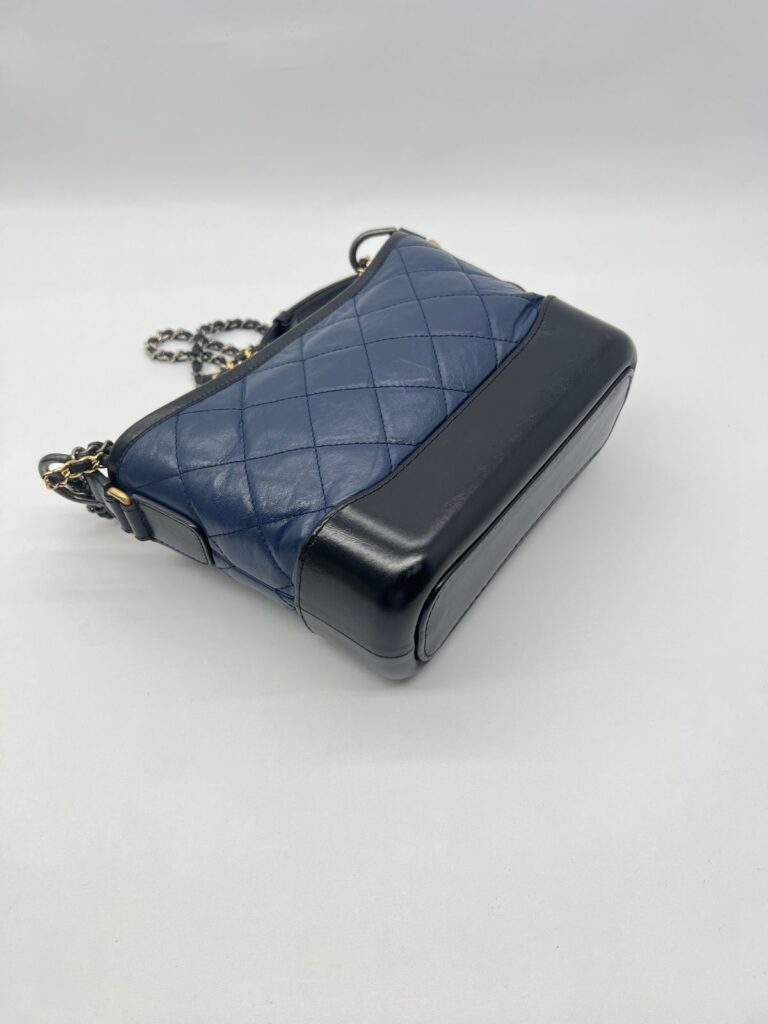 Small Gabrielle Lambskin Blue Black