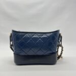 Small Gabrielle Lambskin Blue Black