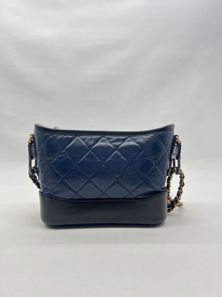 Small Gabrielle Lambskin Blue Black