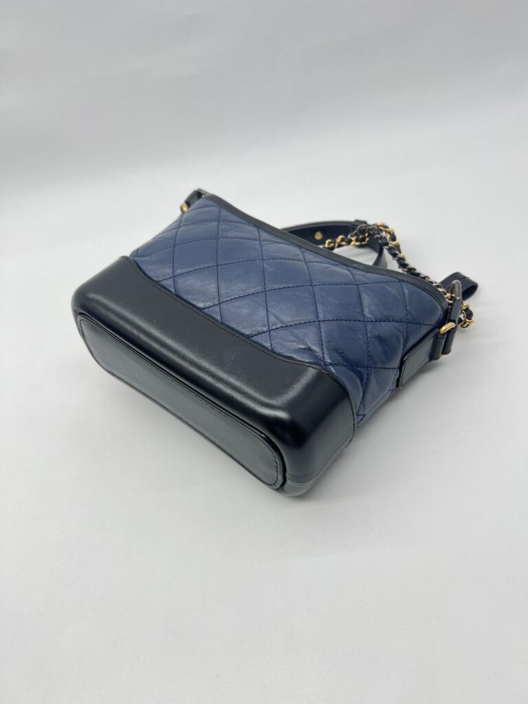 Small Gabrielle Lambskin Blue Black