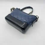 Small Gabrielle Lambskin Blue Black