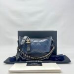 Small Gabrielle Lambskin Blue Black