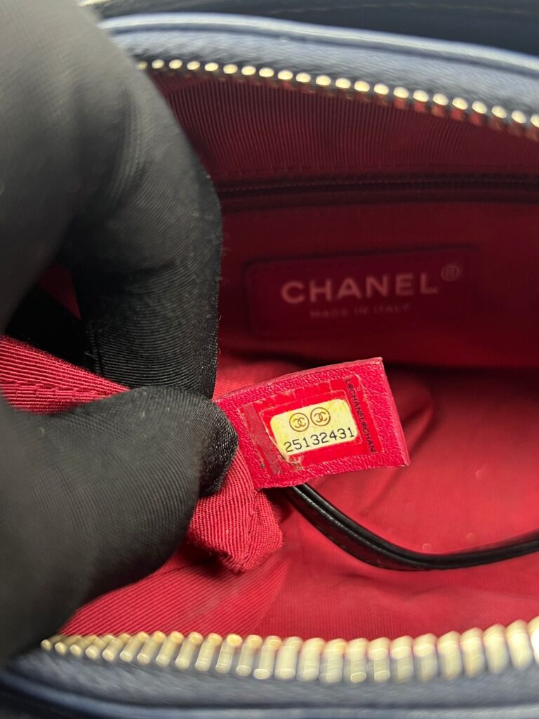 Small Gabrielle Lambskin Blue Black