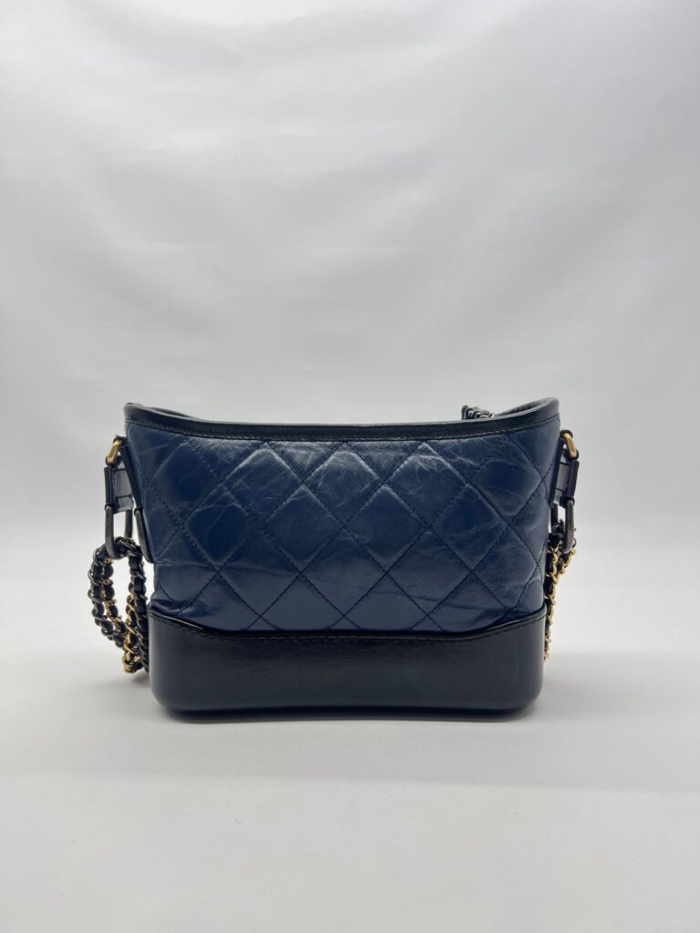 Small Gabrielle Lambskin Blue Black