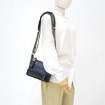 Small Gabrielle Lambskin Blue Black